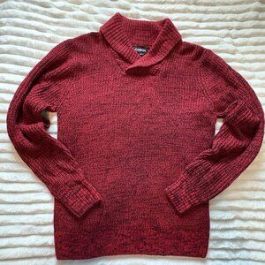 Rue21 Carbon Men’s M Cowl Neck Sweater Red Black Pullover Warm NWT